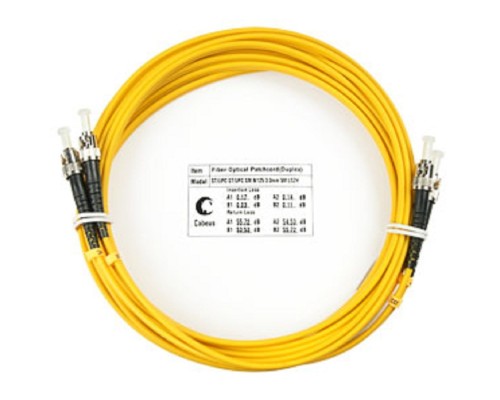 [Cabeus Патч-корды волоконно-оптические, пигтейлы] Cabeus FOP(d)-9-ST-ST-15m Шнур оптический duplex ST-ST 9/125 sm 15м LSZH