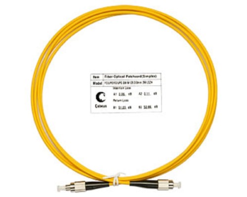 [Cabeus Патч-корды волоконно-оптические, пигтейлы] Cabeus FOP(s)-9-FC-FC-2m Шнур оптический simplex FC-FC 9/125 sm 2м LSZH