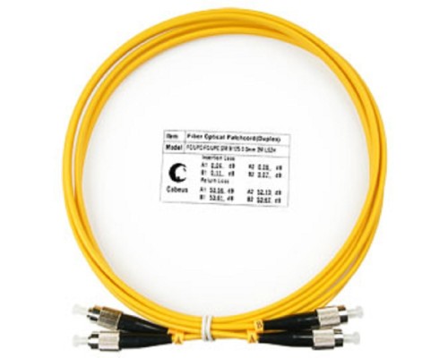 [Cabeus Патч-корды волоконно-оптические, пигтейлы] Cabeus FOP(d)-9-FC-FC-2m Шнур оптический duplex FC-FC 9/125 sm 2м LSZH