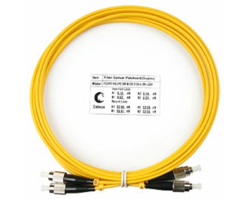 [Cabeus Патч-корды волоконно-оптические, пигтейлы] Cabeus FOP(d)-9-FC-FC-3m Шнур оптический duplex FC-FC 9/125 sm 3м LSZH