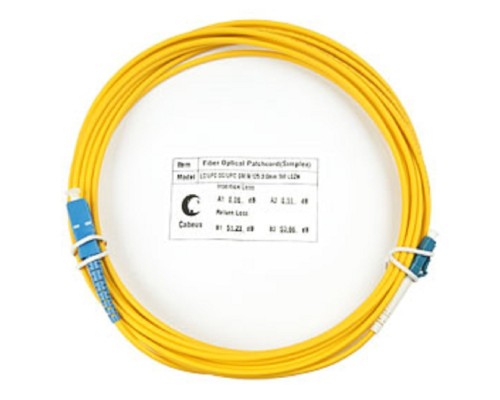 [Cabeus Патч-корды волоконно-оптические, пигтейлы] Cabeus FOP(s)-9-LC-SC-20m Шнур оптический simplex LC-SC 9/125 sm 20м LSZH