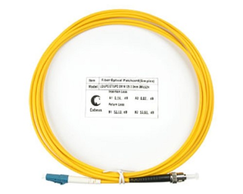 [Cabeus Патч-корды волоконно-оптические, пигтейлы] Cabeus FOP(s)-9-LC-ST-3m Шнур оптический simplex LC-ST 9/125 sm 3м LSZH