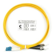 Cabeus FOP(d)-9-LC-ST-2m Шнур оптический duplex LC-ST 9/125 sm 2м LSZH