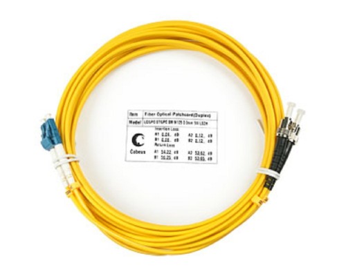 [Cabeus Патч-корды волоконно-оптические, пигтейлы] Cabeus FOP(d)-9-LC-ST-7m Шнур оптический duplex LC-ST 9/125 sm 7м LSZH