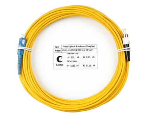 [Cabeus Патч-корды волоконно-оптические, пигтейлы] Cabeus FOP(s)-9-SC-FC-20m Шнур оптический simplex SC-FC 9/125 sm 20м LSZH