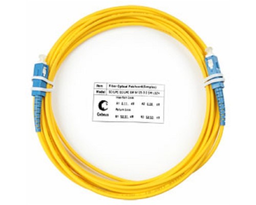 [Cabeus Патч-корды волоконно-оптические, пигтейлы] Cabeus FOP(s)-9-SC-SC-7m Шнур оптический simplex SC-SC 9/125 sm 7м LSZH