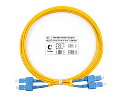 [Cabeus Патч-корды волоконно-оптические, пигтейлы] Cabeus FOP(d)-9-SC-SC-2m Шнур оптический duplex SC-SC 9/125 sm 2м LSZH