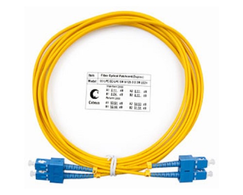 [Cabeus Патч-корды волоконно-оптические, пигтейлы] Cabeus FOP(d)-9-SC-SC-3m Шнур оптический duplex SC-SC 9/125 sm 3м LSZH