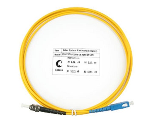 [Cabeus Патч-корды волоконно-оптические, пигтейлы] Cabeus FOP(s)-9-SC-ST-2m Шнур оптический simplex SC-ST 9/125 sm 2м LSZH