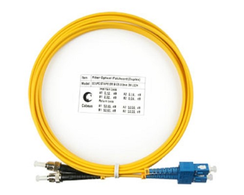 [Cabeus Патч-корды волоконно-оптические, пигтейлы] Cabeus FOP(d)-9-SC-ST-3m Шнур оптический duplex SC-ST 9/125 sm 3м LSZH