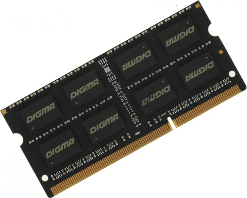 Оперативная память Digma 8Gb DDR3 1600MHz DGMAS31600008D RTL PC3-12800 CL11 SO-DIMM 204-pin 1.5В dual rank