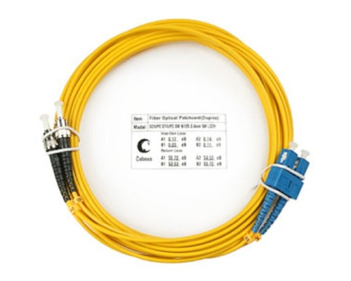 [Cabeus Патч-корды волоконно-оптические, пигтейлы] Cabeus FOP(d)-9-SC-ST-7m Шнур оптический duplex SC-ST 9/125 sm 7м LSZH