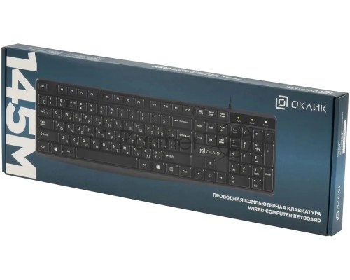 Клавиатура Оклик/Oklick 145M черный USB Multimedia