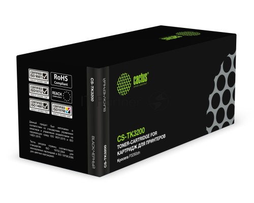 Картридж лазерный Cactus CS-TK3200 TK-3200 черный (40000стр.) для Kyocera P3260dn