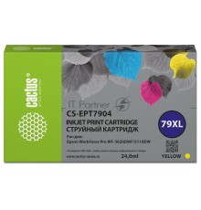 Картридж струйный Cactus CS-EPT7904 79XL желтый (24 мл) для Epson WorkForce WF-4630 Pro/WF-4640 Pro/WF-5110 Pro