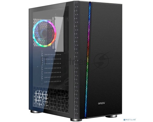 Корпус Ginzzu CL200 FAN 12LED USB3.0 Window