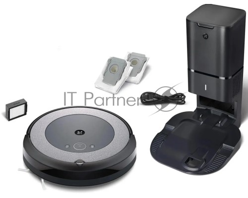 Робот-пылесос IROBOT Roomba i3+, серый/черный [i355840plus_rnd]