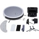 Робот-пылесос Polaris IQ Home PVCR 4105 серебристый, 25 Вт, 2600 мАч Li-Ion, уборка влажная/сухая, пылесборник контейнер 0.4 л