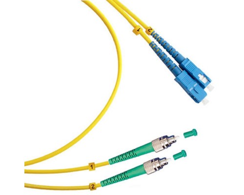 [Cabeus Патч-корды волоконно-оптические, пигтейлы] Cabeus FOP(d)-9-FC/APC-SC/UPC-10m Шнур оптический duplex FC/APC-SC/UPC 9/125 sm 10м LSZH