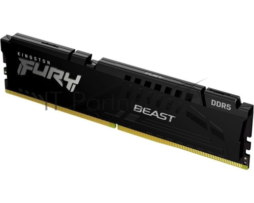 Оперативная память Kingston 32Gb DDR5 5200Mhz DIMM PC41600, FURY Beast Black CL40 (KF552C40BB-32) (retail)