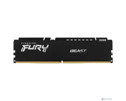Оперативная память Kingston 32Gb DDR5 5200Mhz DIMM PC41600, FURY Beast Black CL40 (KF552C40BB-32) (retail)