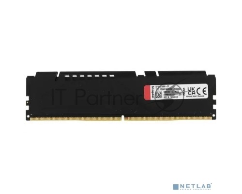 Оперативная память Kingston 32Gb DDR5 5200Mhz DIMM PC41600, FURY Beast Black CL40 (KF552C40BB-32) (retail)