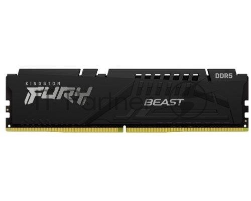 Оперативная память Kingston 32Gb DDR5 5200Mhz DIMM PC41600, FURY Beast Black CL40 (KF552C40BB-32) (retail)