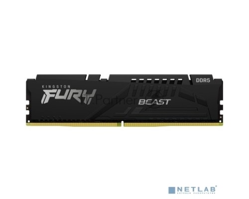 Оперативная память Kingston 8Gb DDR5 5200Mhz DIMM PC41600, FURY Beast Black CL40 (KF552C40BB-8) (retail)