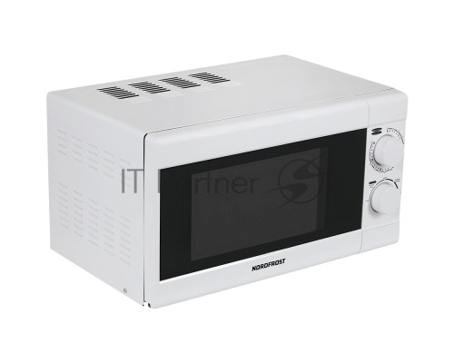 Микроволновая печь Nordfrost MWS-2070 W белый, 20 л, 700 Вт, переключатели - поворотный механизм