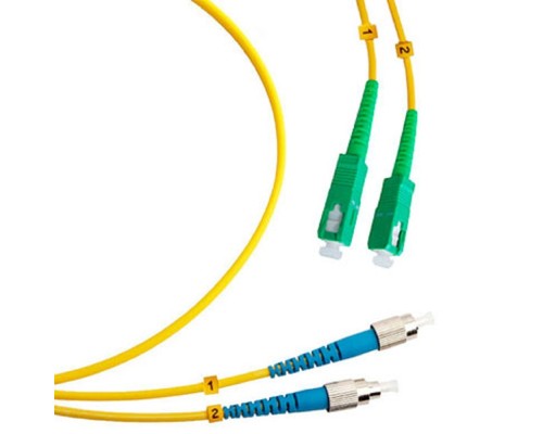 [Cabeus Патч-корды волоконно-оптические, пигтейлы] Cabeus FOP(d)-9-SC/APC-FC/UPC-1m Шнур оптический duplex SC/APC-FC/UPC 9/125 sm 1м LSZH
