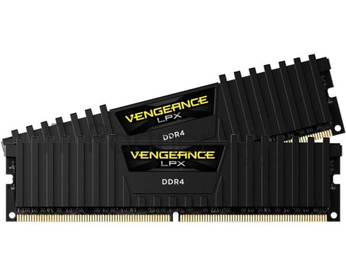 Оперативная память Corsair DDR4, 3200MHz 32GB 2x16GB Dimm, Unbuffered, Dual Rank, 16-20-20-38, XMP 2.0, Vengeance LPX black Heatspreader, Black PCB, 1.35V