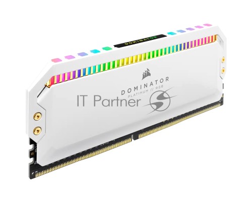 Модуль памяти Corsair DDR4, 3600MHz 16GB 2x8GB DIMM, Unbuffered, 18-19-19-39, XMP 2.0, DOMINATOR PLATINUM RGB White Heatspreader, RGB LED, 1.35V