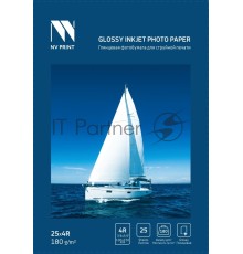 Глянцевая фотобумага для струйной печати 180 г/м   4R(100mmx150mm) 25  листов