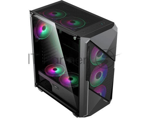 Компьютерный корпус GameMax [REVOLT] ATX,Черн,USB3.0,Зак.стекло,1*120мм вент+контроллер без БП [MFG.3606]