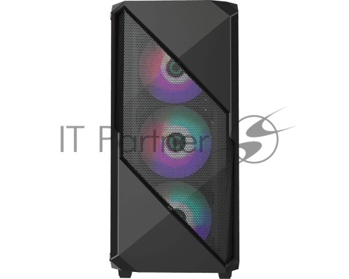 Компьютерный корпус GameMax [REVOLT] ATX,Черн,USB3.0,Зак.стекло,1*120мм вент+контроллер без БП [MFG.3606]