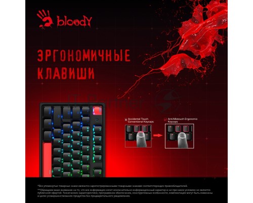 Клавиатура A4Tech Bloody S510N механическая черный/красный