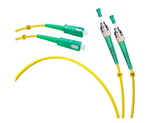 [Cabeus Патч-корды волоконно-оптические, пигтейлы] Cabeus FOP(d)-9-FC/APC-SC/APC-2m Шнур оптический duplex FC/APC-SC/APC 9/125 sm 2м LSZH