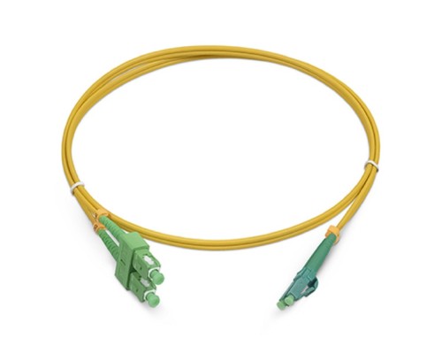 [Cabeus Патч-корды волоконно-оптические, пигтейлы] Cabeus FOP(d)-9-LC/APC-SC/APC-1,5m Шнур оптический duplex LC/APC-SC/APC 9/125 sm 1,5м LSZH