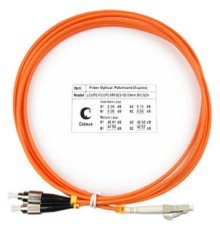 Cabeus FOP-62-LC-FC-2m Шнур оптический duplex LC-FC 62,5/125 mm 2м LSZH