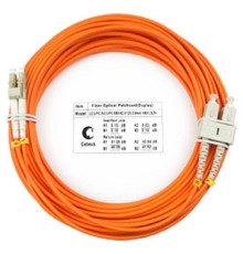 Cabeus FOP-62-LC-SC-15m Шнур оптический duplex LC-SC 62,5/125 mm 15м LSZH