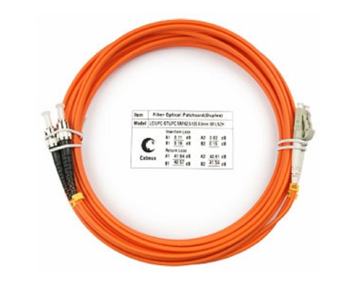 [Cabeus Патч-корды волоконно-оптические, пигтейлы] Cabeus FOP-62-LC-ST-7m Шнур оптический duplex LC-ST 62,5/125 mm 7м LSZH