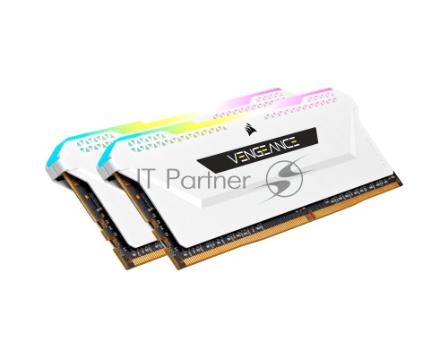 Модуль памяти Corsair DDR4, 3200MHz 32GB 2x16GB Dimm, Unbuffered, 16-20-20-38, XMP 2.0, Vengeance RGB Pro SL White Heatspreader, RGB LED, Black PCB, 1.35V, for AMD Ryzen & Intel