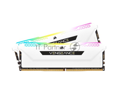 Модуль памяти Corsair DDR4, 3200MHz 32GB 2x16GB Dimm, Unbuffered, 16-20-20-38, XMP 2.0, Vengeance RGB Pro SL White Heatspreader, RGB LED, Black PCB, 1.35V, for AMD Ryzen & Intel