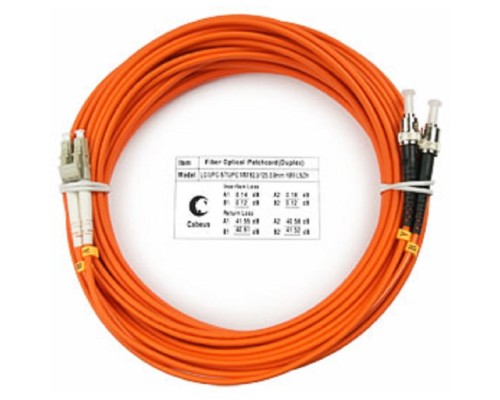 [Cabeus Патч-корды волоконно-оптические, пигтейлы] Cabeus FOP-62-LC-ST-20m Шнур оптический duplex LC-ST 62,5/125 mm 20м LSZH