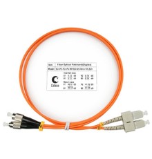 Cabeus FOP-62-SC-FC-1m Шнур оптический duplex SC-FC 62,5/125 mm 1м LSZH