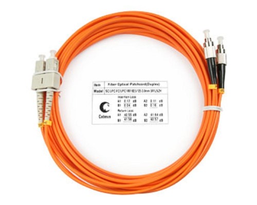 [Cabeus Патч-корды волоконно-оптические, пигтейлы] Cabeus FOP-62-SC-FC-20m Шнур оптический duplex SC-FC 62,5/125 mm 20м LSZH