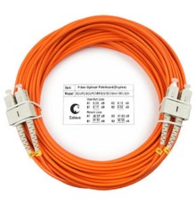 Cabeus FOP-62-SC-SC-10m Шнур оптический duplex SC-SC 62,5/125 mm 10м LSZH