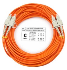 Cabeus FOP-62-SC-SC-15m Шнур оптический duplex SC-SC 62,5/125 mm 15м LSZH