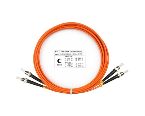 [Cabeus Патч-корды волоконно-оптические, пигтейлы] Cabeus FOP-62-ST-ST-3m Шнур оптический duplex ST-ST 62,5/125 mm 3м LSZH