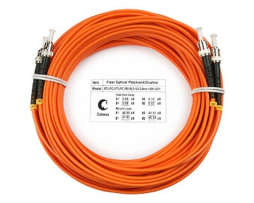 [Cabeus Патч-корды волоконно-оптические, пигтейлы] Cabeus FOP-62-ST-ST-25m Шнур оптический duplex ST-ST 62,5/125 mm 25м LSZH